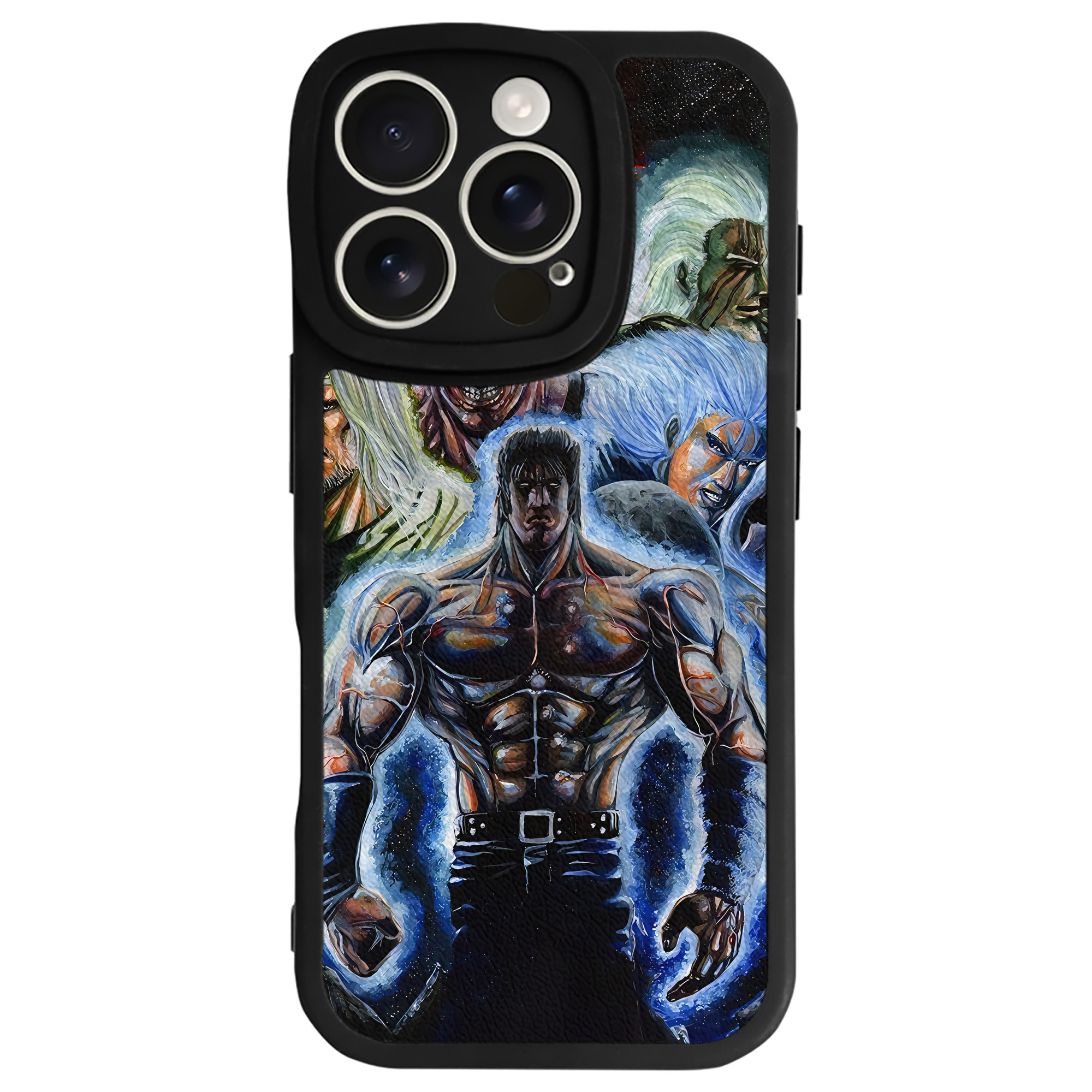 （画像用） 北斗の拳 Fist of the North Star 【iPhone 16シリーズ対応】シリコンスマホケース（レザー調） 材質：シリコン